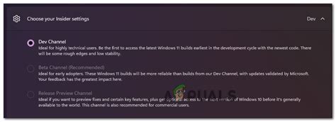 Fix Can T Switch From Insider Dev Channel To Beta Or Preview On Windows