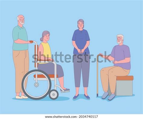 Older Men Women Icon Set Stock Vector Royalty Free 2034740117