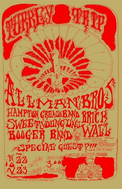 Pin By Durr Gruver On Allman Brothers Band Concert Posters Concert Posters Allman Brothers