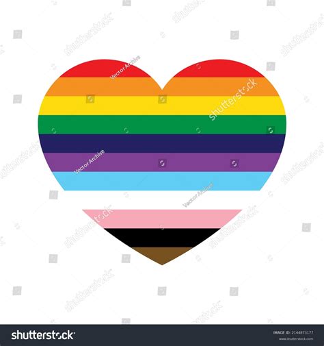 Lgbtq Pride Heart Heart Shape Lgbt Stock Vector Royalty Free 2144873177 Shutterstock