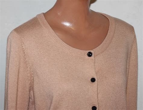 Vintage Merino Wool Nude Cardigan Size S M Etsy