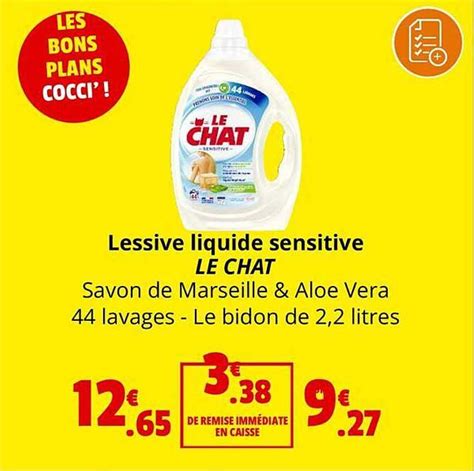 Promo Lessive Liquide Sensitive Le Chat Chez Coccimarket ICatalogue Fr