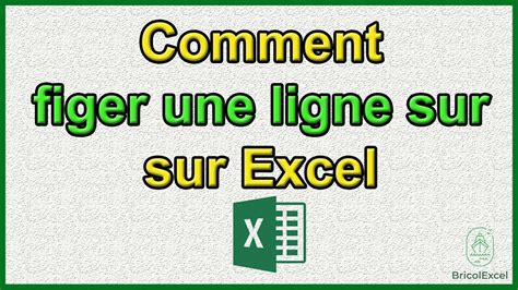 Comment Figer Une Ligne Sur Excel Youtube