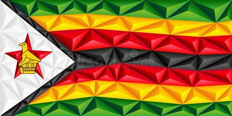 Abstract Polygonal Background In The Form Of Colorful Green Black Red