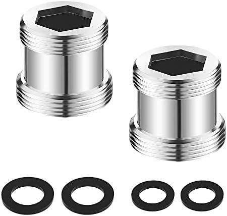 SPTwj Lot de 2 Adaptateurs de Robinet en Laiton Filetage Mâle 20 mm