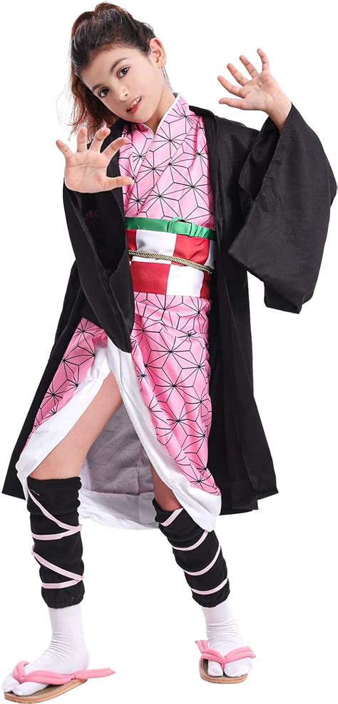 Buy Kamado Nezuko Cosplay Costume Outfit Kimono Demon Slayer Anime For