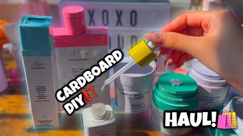 Diy Cardboard Skincare Haul Youtube