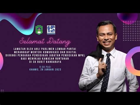 Lawatan Oleh Ahli Parlimen Lembah Pantai YB Tuan Ahmad Fahmi Bin