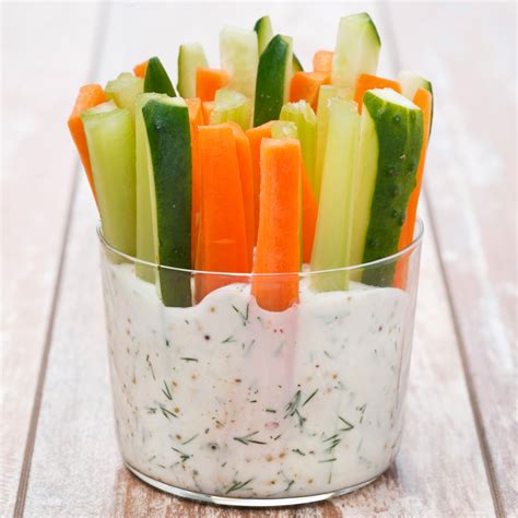 Receta De Crudités Con Vinagreta De Yogurt Y Mostaza Recetas Dia