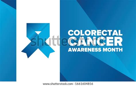 Colorectal Cancer Awareness Month Celebrate Annual Stock Vector