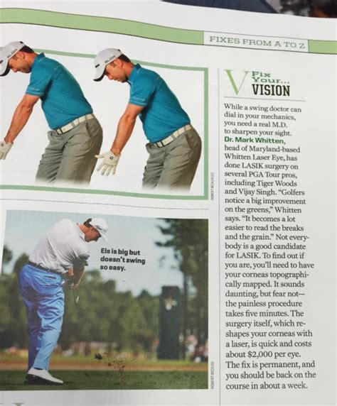 Dr. Whitten featured in Golf Magazine - Whitten Laser Eye