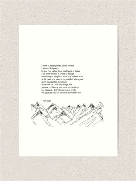 Poem By Rupi Kaur Art Print For Sale By Piyushmittal52 Redbubble