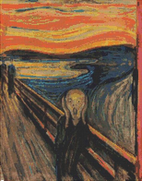 The Scream Cross Stitch Pattern Edvard Munch Etsy Cross Stitch