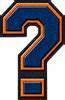 Presentation Alphabets Royal Blue Orange Varsity Question Mark