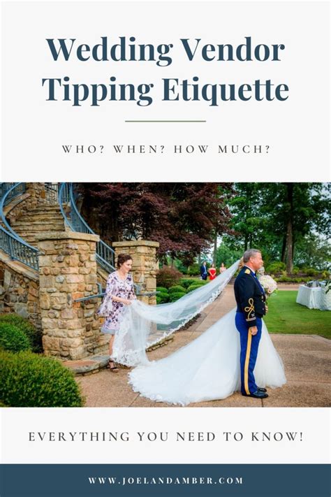 Tipping Etiquette When And How To Tip At Your Wedding Joel And Amber