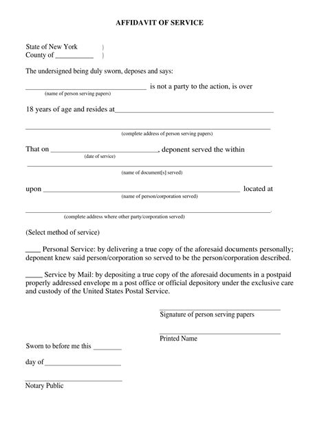 Affidavit of Service Form - 8+ Examples, Format, Pdf | Examples