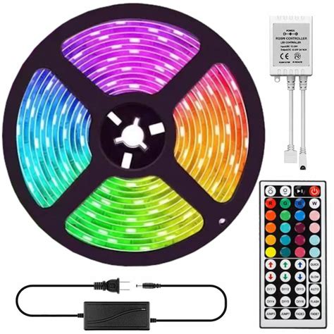 TAŚMA LED SMD WODOODPORNA 5M RGB KOLOROWA PILOT porównaj ceny