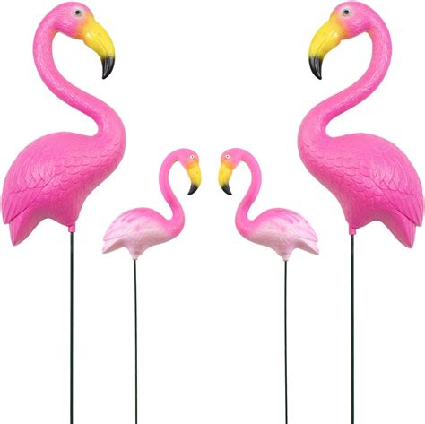 Andbird Pink Flamingo Novelty Yard Lawn Art Garden Ornaments Garden Flamingo Decor