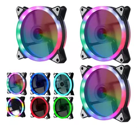 Kit De 3 Disipadores De Calor Pc Fan Rgb De 120 Mm 1200 Rpm Meses Sin