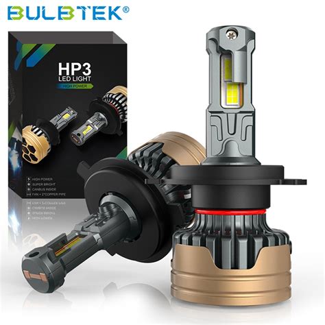 China BULBTEK HP3 LED H4 Led Light 12V 24V Lamp H1 H3 H7 H11 H13 9004