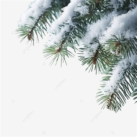 Spruce Branches Under The Snow Christmas Tree Under Snow Natural