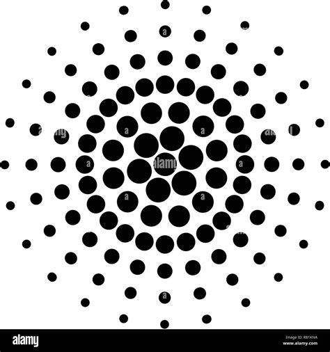 Dots Circles Radial Abstract Pattern Vector And Illustration Stock