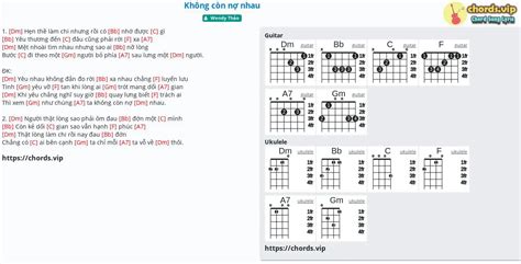 Chord Kh Ng C N N Nhau Tab Song Lyric Sheet Guitar Ukulele