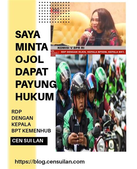 Pengguna Ojek Online Jutaan Cen Sui Lan Minta Kemenhub Buat Payung