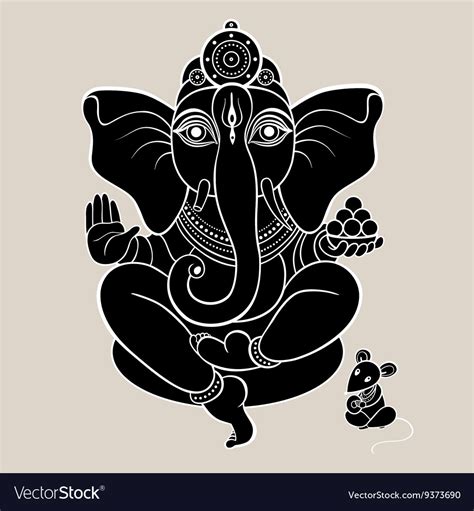 Hindu God Ganesha Royalty Free Vector Image Vectorstock