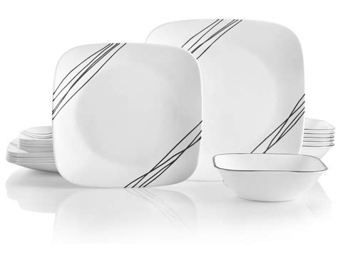 סט 18 חלקים Corelle Simple Sketch ל 6 סועדים AliBuy