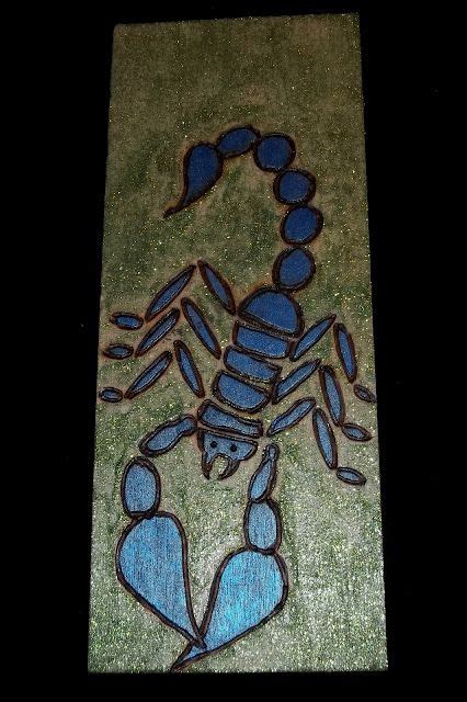 Scorpion Painted On A Wood Slat Rock Painting Painting On Wood