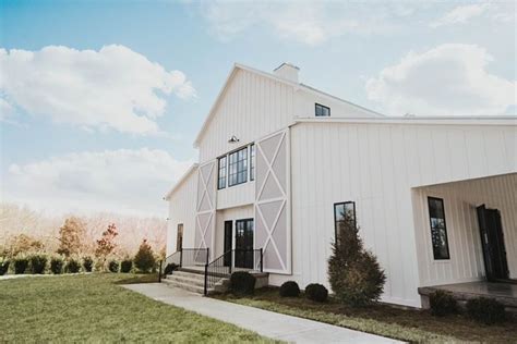 White Modern Barn Modern Barn Stone Chapel Breezeway