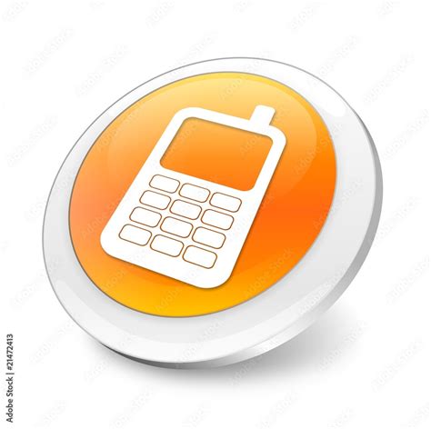 mobile phone 3d icon/logo Stock Illustration | Adobe Stock