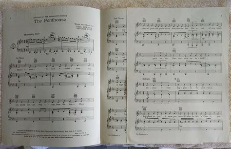 Vtg 1967 The Penthouse Sheet Music Song Inspired By The Cult Film