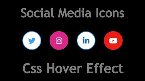 Social Media Icons With Awesome Hover Effect Using Html And Css Youtube