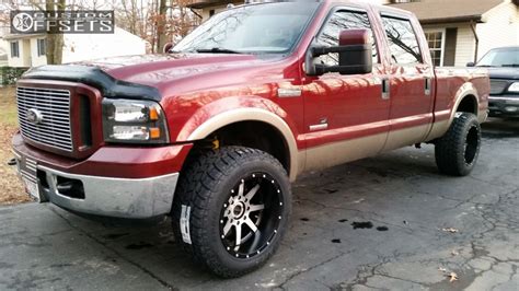 Wheel Offset 2005 Ford F 250 Super Duty Super Aggressive 3 5 Leveling