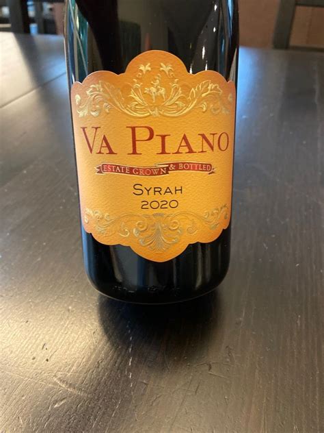 2020 Va Piano Vineyards Syrah Estate Walla Walla Valley Usa