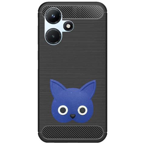 InkTree Black Armour Cat Back Cover For Infinix Hot 30i Girlish Cat