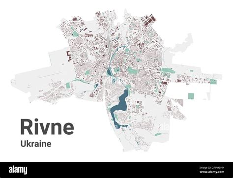 Rivne Map City In Ukraine Municipal Administrative Area Map With