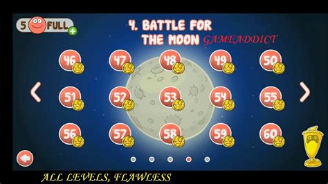 Red Ball Battle For The Moon All Levels Flawless With Timestamps