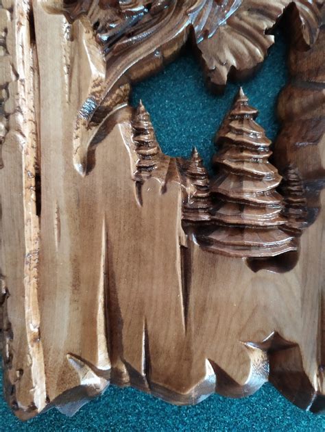 Wood Carving Wall Decor Howling Wolf Wall Hanging Home Decor