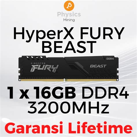 Jual Ram Kingston Hyperx Fury Beast Gb Ddr Mhz For Gaming Pc