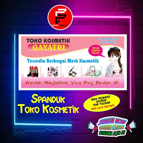 Contoh Banner Spanduk Toko Kosmetik Pusat Kosmetik Spanduk Desain