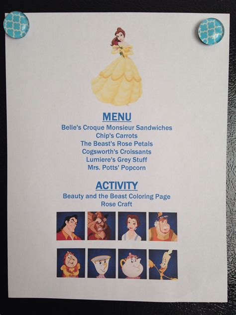 Beauty And The Beast Restaurant Disney World Menu Menu Restaurant