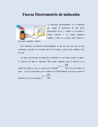 Fuerza Electromotriz Y Circuitos De Corriente Alterna Pdf