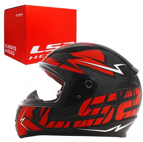 Capacete Ls Ff Rapid Cromo Preto Fosco Vermelho Capacetes De