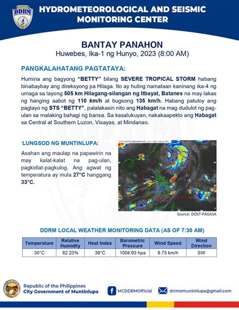 Official Muntinlupa On Twitter Rt Mcddrmofficial Ang Ulat Panahon