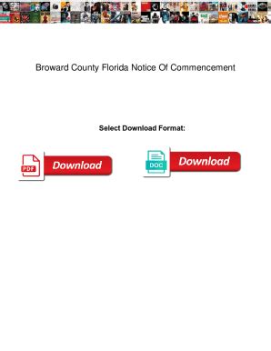 Fillable Online Broward County Florida Notice Of Commencement Broward