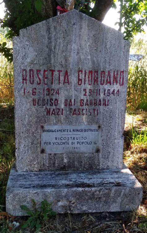 Cippo Al Partigiano Giordano Rosetta Milano Pietre Della Memoria