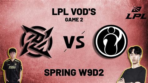 Nip Vs Ig Game Week Day Lpl Spring Ninjas In Pyjamas Vs